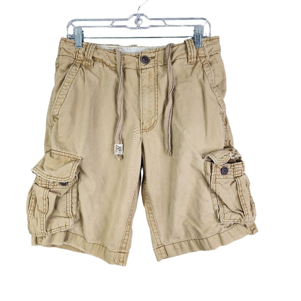 Men's Brown Aeropostale Authentic Cargo Shorts 12" Inseam Size 30